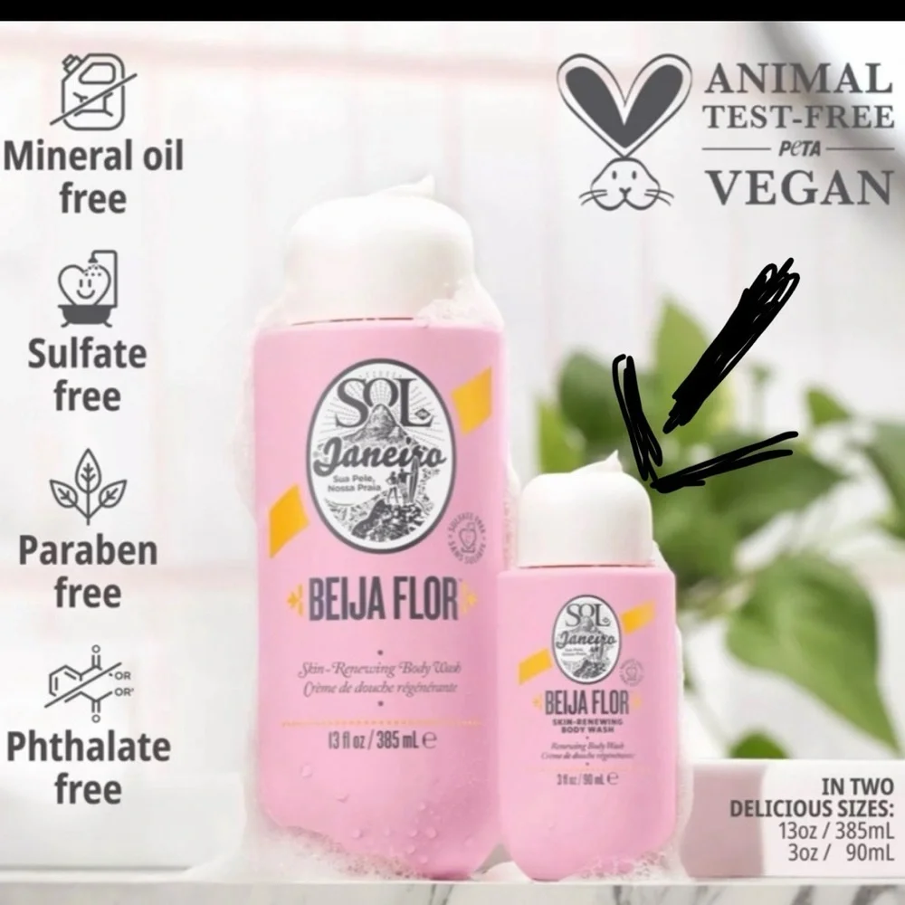 Sol  3oz Beija Flor Elasti Body Wash 3oz
